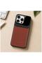 Apple iPhone 13 Pro Max Compatible Case Lens Leather Case Brown - 4