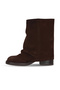 Brown Suede Women's Heeled Boots 39Wb1429 - 4