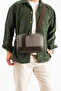 Mega 434 Horizontal Men's Handbag with Shoulder Strap Messenger Bag Gray-Brown - 3