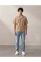 Men Beige Boxy Fit Short Sleeve Shirt - 2
