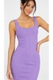 Lilac Ottoman Narrow Fit Mini Dress - 2