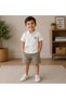 Boys' T-Shirt-Shirt-Shorts 3-Piece Set