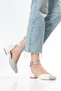 Holly White Skin-Suede High Heels - 4