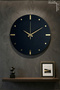 Seyhan Modern Model, Decorative, Metal, Mirrored, Silent Clockwork Mechanism Wall Clock (40cm)