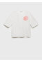 Flower Detailed Cotton T-Shirt - 3
