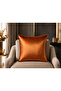Exclusive Imported Atlas Brick Color Throw Pillow Cover 43x43cm