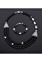 Onyx 3 Row Evil Eye Protection Strength and Courage Necklace Bracelet Set - 2