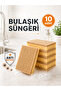 10 Pieces Fiber Flat Dish Sponge – Durable Pinterest Kitchen Cleaning Sponge Set with Special Texture - 5