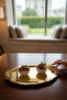Oval Presentation Tray with Foil Detail |   Decorative Serving and Dessert Presentation Tray 33 X 17 - 4