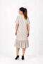 Women's V-Neck Skirt Ruffle Summer Cotton Soft Woven Viscose Dress - 4