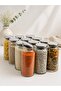 12 Pieces 1300 Cc - Stainless Vacuum Jar with Metal Lid - Storage Container - with Label Gift - 5