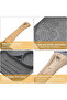 3-Section Non-Stick Divided Frying Pan, Grey Granite Finish, Wooden Handle, 35x18cm, for Breakfast Cooking - 4