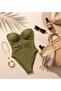 Recovery-Enhancing Strapless Swimsuit - Olive Green with High Waist Fit Effect and Stylish Design - 3