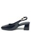 Feles Side Buckle Detailed Open Back Open Toe Heeled Women's Shoes Black - 4