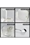 3-Piece 8oz Clear Glass Condiment Canisters, Spice Jar Set with 304 Stainless Steel Lids - 2