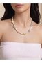 Sea Shell Stone Star Detailed Design Pinterest Necklace |   Does Not Darken |   Women's Earrings with Gift Box - 2