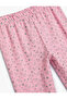 Heart-Shaped Glittery Leggings with Elastic Waist in Cotton - 3