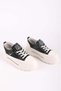 Women's Genuine Leather Padded Sole Hidden Heel Sneaker Black - 2