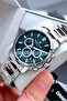 Exclusive Gift Men's Watch - 3 Atm Water Resistant - Silver Petrol Color - Steel Band Dke2051C5 - 3