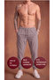 Men's Smoked Elastic Cuffed 3-Pocket Zippered Parachute Sweat-Wicking Trousers with Back Pockets