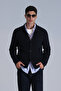 Navy Blue Solid Men's Cardigan - 3