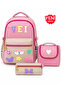 3-Piece Primary School Bag Set: Girls' Backpack + Foil-Lined Lunch Bag + Pen Holder