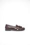 Bitter Brown Patent Leather Tasseled Women's Loafer Shoes Tr88Ms01B - 4