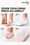 Silicone Heel Liner Spur Bunion Crack Protector Bandage Orthopedic Foot Support Sock M-112 - 3