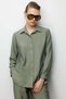 Polo Collar Shirt with Side Pockets - 3