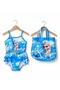 Girl's Bikini Set and Beach Bag Set 1105-Blue - 2