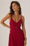 Solid Color Stylish Dress with Back Detail Red - 3