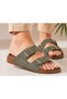 Men's Orthopedic Daily Non-Slip Sole Soft Leather Buckled Indoor/Outdoor Slippers