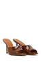 Women's Brown High Thin Heeled Patent Leather Slippers 26Sfd121316 - 2