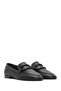 Women's Black Leather Masculine Loafer 26Pfd350118 - 2