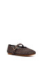 Women's Brown Straw Ballerinas 26Pfd5500M7 - 7