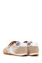 Women's Beige Lace-Up Leather Sneakers 26Pfd220914 - 6