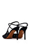 Women's Black Ankle Buckle High Thin Heeled Leather Shoes 26Pfd100114 - 8