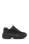 Men's Black Intruder Essential Lace-Up Thick Sole Sports Shoes, Genuine Leather Sneaker 015m101412