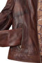 Kylie Women's Brown Prevailing Collar Leather Jacket 24Wge5352Nc - 8