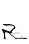 Women's Black Ankle Buckle Thin Heeled Shoes Sandals 25Sfd442718