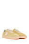 Women's Yellow Lace-Up Suede Leather Sneaker 26Pfd371110 - 2