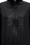 Diana Women's Black Collar Fur Oversized Leather Coat 25Wgd5631U4 - 6