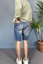 Ripped Detailed Stonewashed Jean Shorts - 3