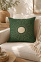 Set of 4 Double-Sided Digital Printed Green-Beige Bohemian Pillow Case Throw Pillow Set – Zippered, 43X43 cm - 5