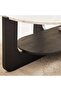 Tansy Coffee Table Marble Top - White Black ~ White - 4