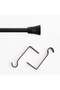 Corleone 13/16mm Single Curtain Rod Extendable 71x120cm - Black - 3