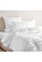 Modern Suites Pleated 3-piece Queen Comforter Set 200x240cm - White