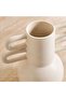 Martina Ceramic Vase With Handles 14x16cm- White - 2