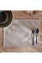 Zivana 4 Piece Placemat Set With Payal Lace 33x45cm - Natural