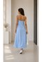 Wear and Go Aerobin Long Dress with Blue Strap Draped Summer - 5